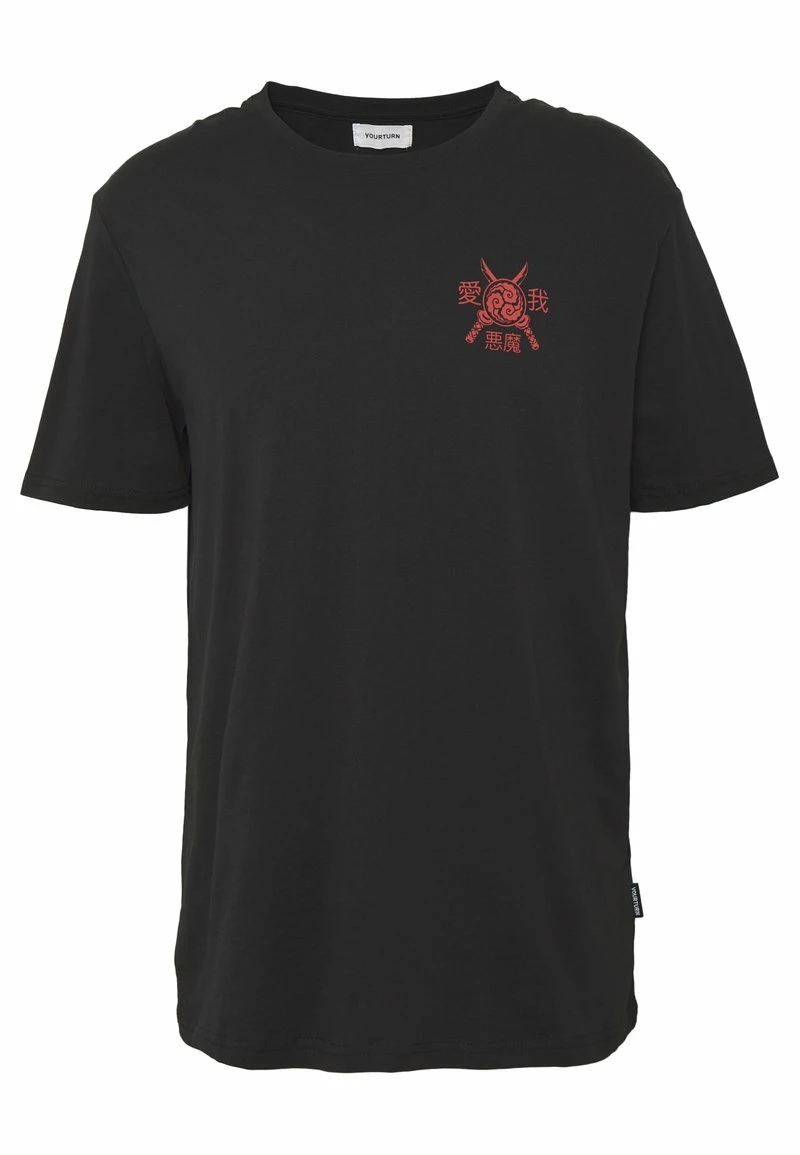 YOURTURN T-shirt Con Stampa - Black, Unisex 4 YOURTURN T-shirt Con Stampa - Black, Unisex - immagine 2