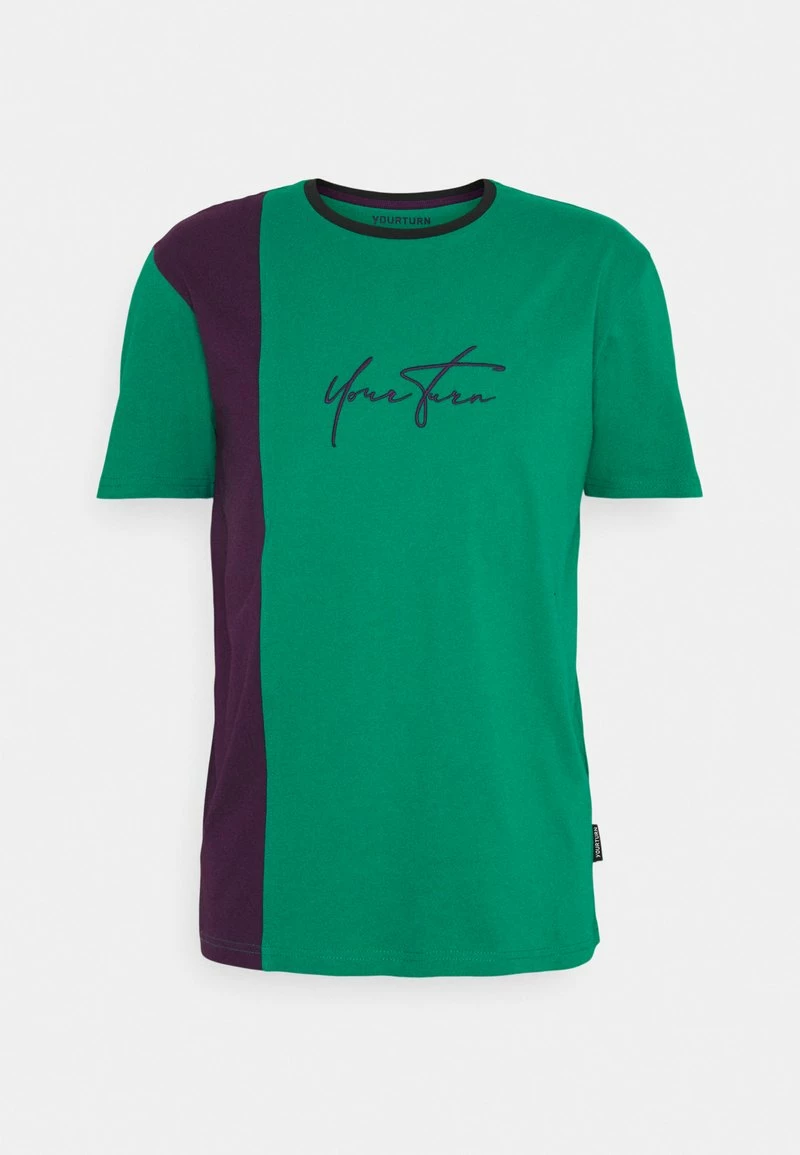 YOURTURN UNISEX - T-shirt Con Stampa - Purple/green 6 YOURTURN UNISEX - T-shirt Con Stampa - Purple/green - immagine 4