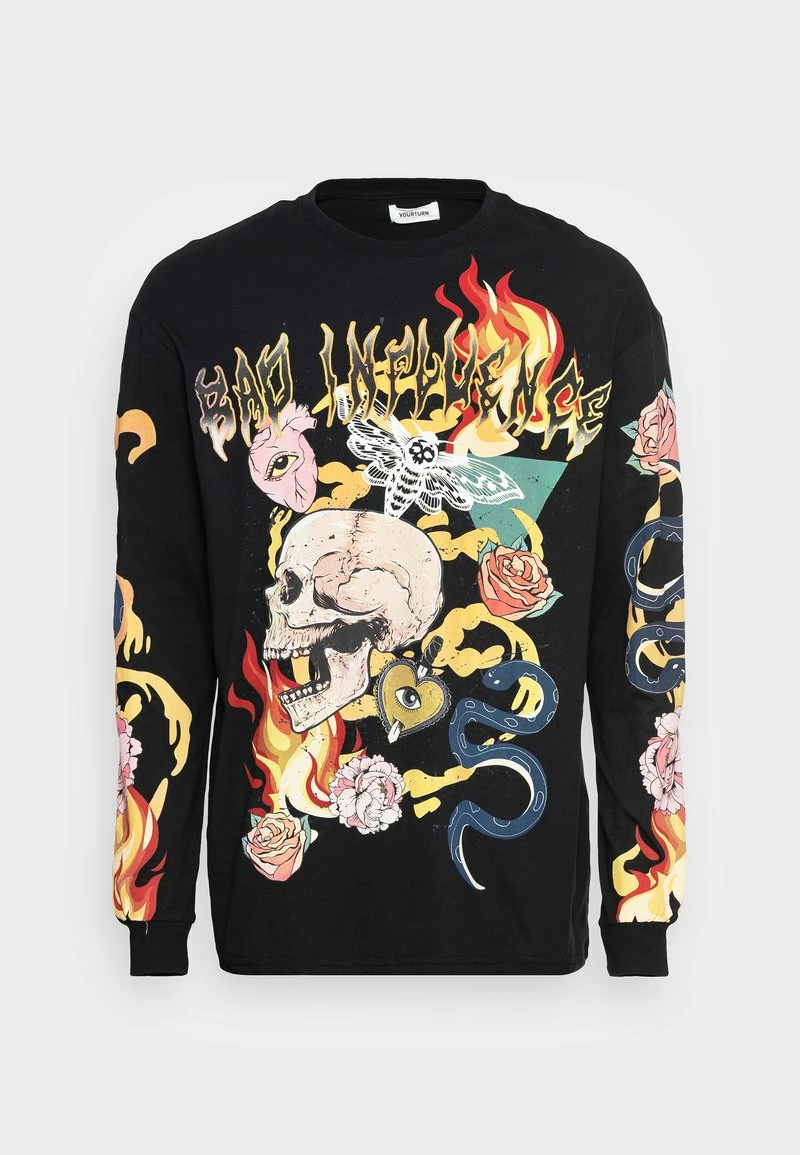 YOURTURN GRAPHIC SHIRT UNISEX - Maglietta A Manica Lunga - Black 6 YOURTURN GRAPHIC SHIRT UNISEX - Maglietta A Manica Lunga - Black - immagine 4