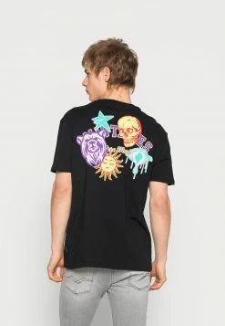 YOURTURN PATCH GRAPHIC T-SHIRT UNISEX - T-shirt Con Stampa - Black