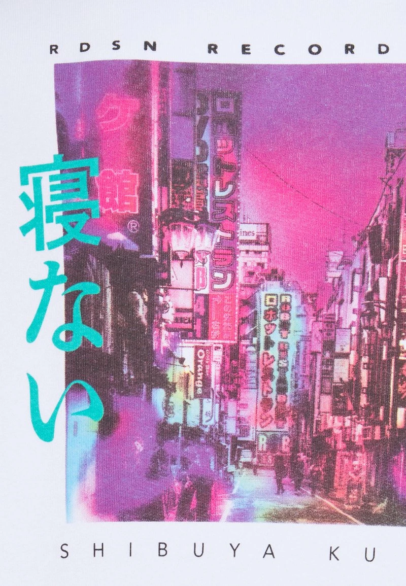 YOURTURN TOKYO STREET HOODIE UNISEX - Felpa Con Cappuccio - White 6 YOURTURN TOKYO STREET HOODIE UNISEX - Felpa Con Cappuccio - White - immagine 4