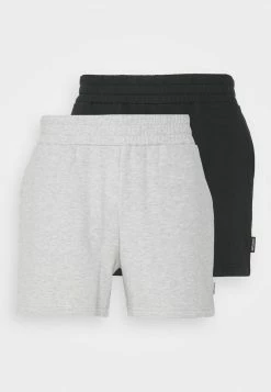 YOURTURN 2 PACK BASIC UNISEX - Shorts - Black/grey