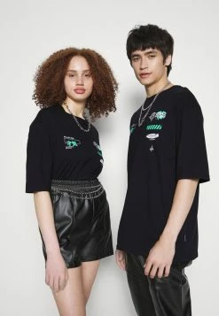 YOURTURN GRAPHIC TEE UNISEX - T-shirt Con Stampa - Black