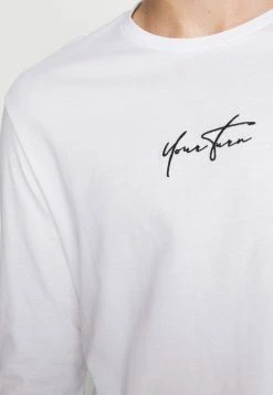 YOURTURN UNISEX - Maglietta A Manica Lunga - White -Sconto YOURTURN in Italia 80857a4fcac24d58b1d71fcc9e051cec