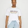 YOURTURN CURRENT MOOD TEE UNISEX - T-shirt Con Stampa - White