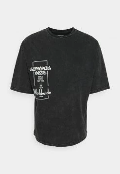 YOURTURN PRINT WASH UNISEX - T-shirt Con Stampa - Black