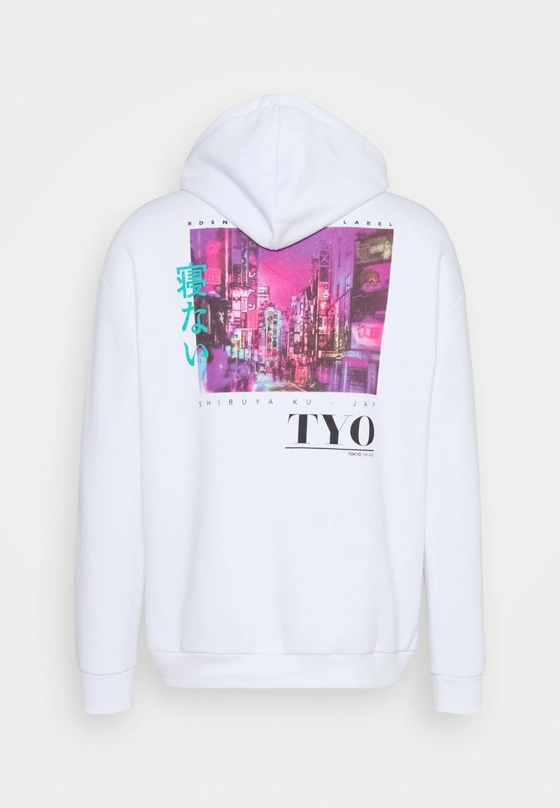 YOURTURN TOKYO STREET HOODIE UNISEX - Felpa Con Cappuccio - White 4 YOURTURN TOKYO STREET HOODIE UNISEX - Felpa Con Cappuccio - White - immagine 2