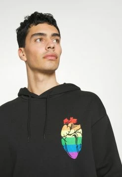 YOURTURN RAINBOW HEART HOODIE PRIDE UNISEX - Felpa Con Cappuccio - Black -Sconto YOURTURN in Italia ad29cb6b859644b78a67bb11bafb549b
