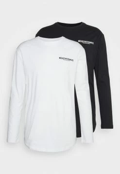 YOURTURN 2 PACK UNISEX - Maglietta A Manica Lunga - Black/white