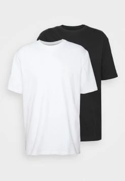 YOURTURN 2 PACK UNISEX - T-shirt Basic - Black/white