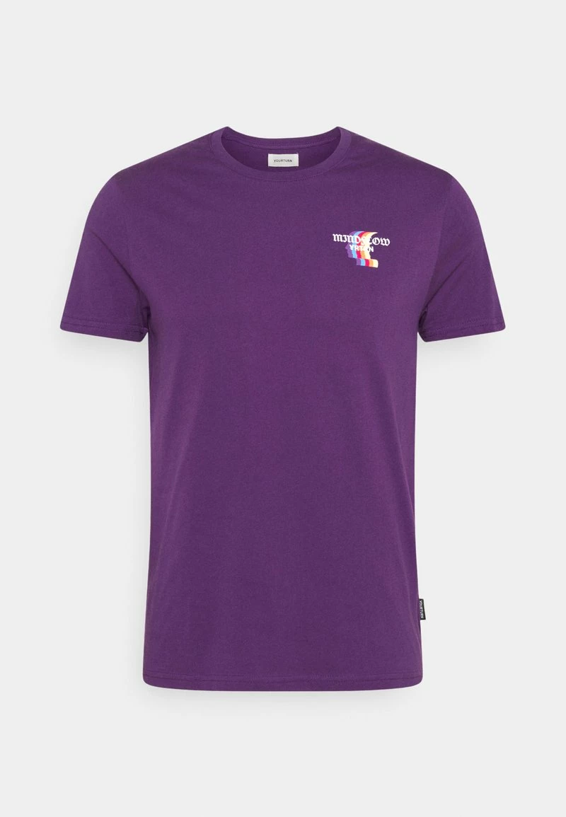 YOURTURN UNISEX - T-shirt Con Stampa - Purple 7 YOURTURN UNISEX - T-shirt Con Stampa - Purple - immagine 5