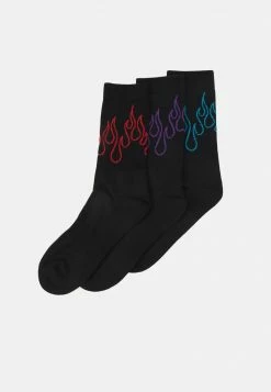 YOURTURN 3 PACK - Calze - Black/red/purple, Uomo