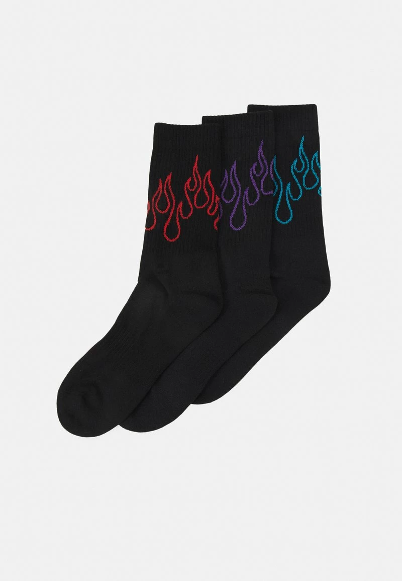 YOURTURN 3 PACK - Calze - Black/red/purple, Uomo 3 YOURTURN 3 PACK - Calze - Black/red/purple, Uomo