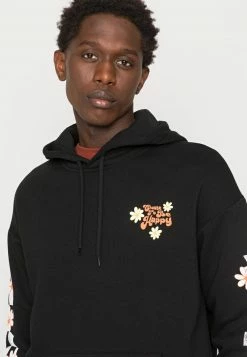 YOURTURN HAPPY HOODIE UNISEX - Felpa Con Cappuccio - Black -Sconto YOURTURN in Italia c15de23493324b2c995a3c977cbb2111