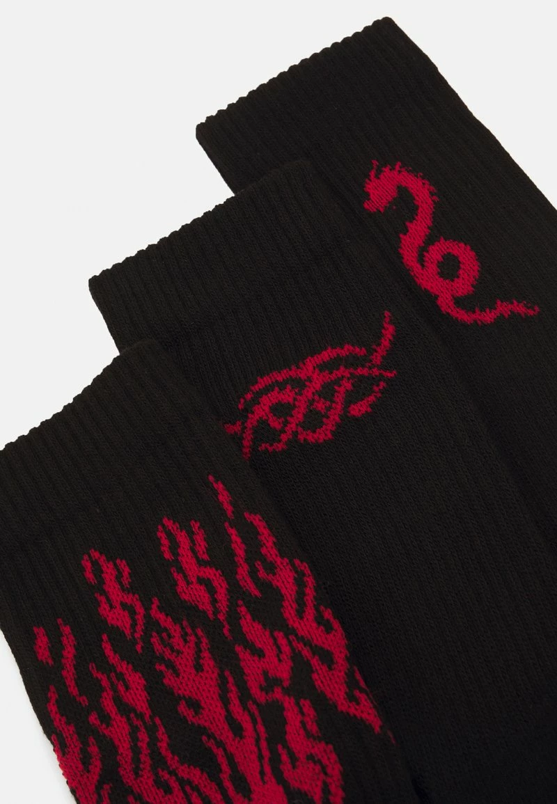 YOURTURN 3 PACK - Calze - Black/red, Uomo 4 YOURTURN 3 PACK - Calze - Black/red, Uomo - immagine 2