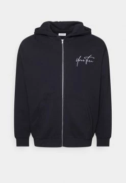 YOURTURN BIGCORE SCRIP JACKET - Felpa Con Zip - Black, Unisex