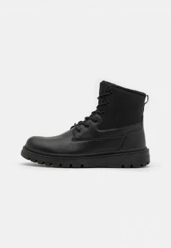 YOURTURN UNISEX - Stivaletti Stringati - Black