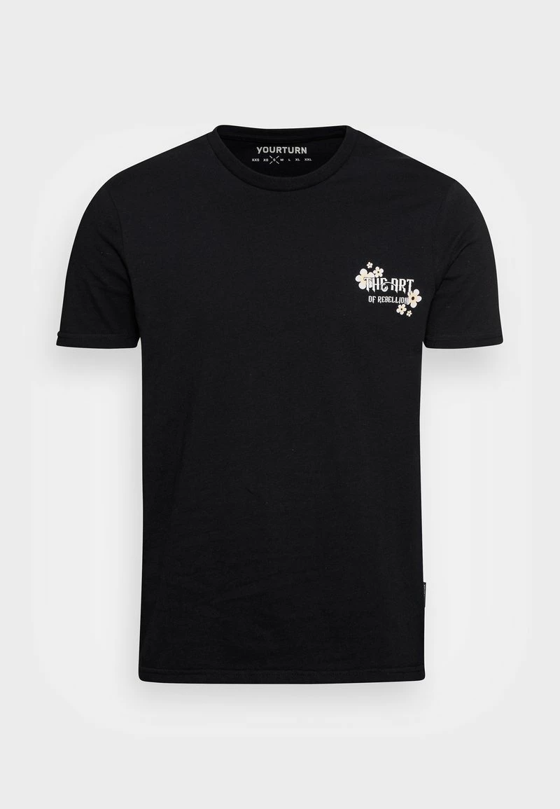 YOURTURN DRAGON TIGER TEE - T-shirt Con Stampa - Black, Unisex 6 YOURTURN DRAGON TIGER TEE - T-shirt Con Stampa - Black, Unisex - immagine 4
