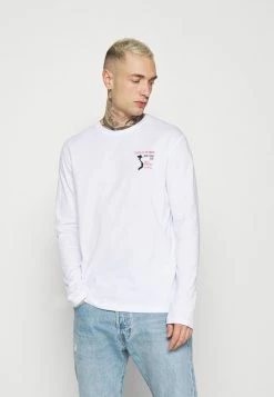 YOURTURN Maglietta A Manica Lunga - White, Unisex